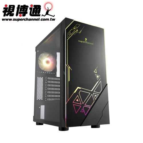 視博通 霓光使者 ATX/顯卡長32/CPU高16/USB3.0*2/ARGB控制器/前12cm風扇*3/後12cmARGB風扇*1