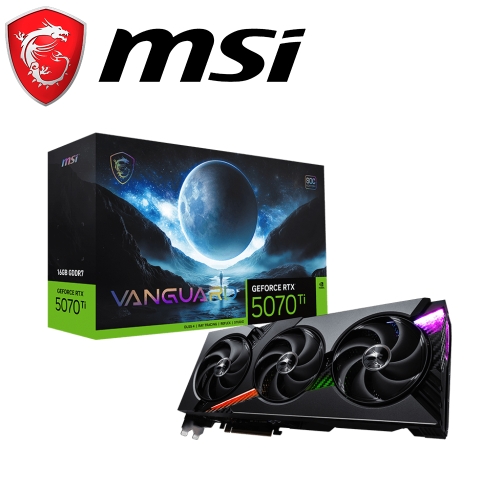 微星 RTX5070Ti 16G VANGUARD SOC先鋒(2602MHz/1H3DP/35.7cm/三風扇)