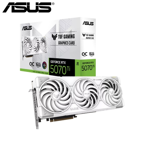 華碩 TUF-RTX5070TI-O16G-WHITE-GAMING(2610MHz/2H3DP/三風扇/32.9cm)